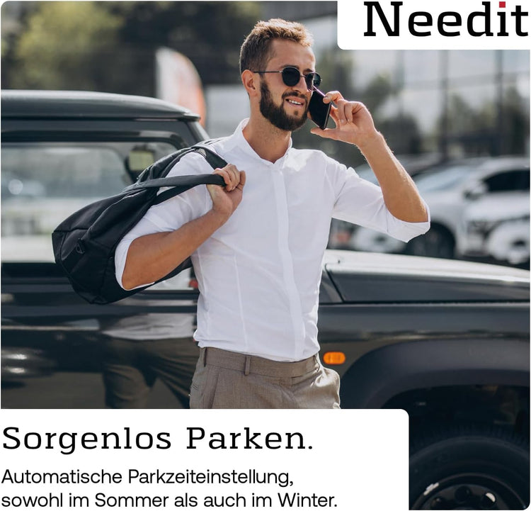 2x Park Mini - Elektronische Parkscheibe - Digitale Parkuhr mit offizieller Zulassung - 2 Stück Set | Needit