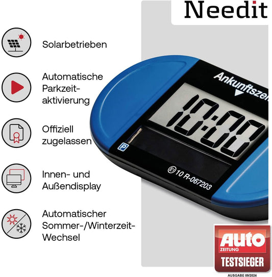 Park Lite Solar - Elektronische Parkscheibe - automatische Parkuhr für jedes Fahrzeug | Needit