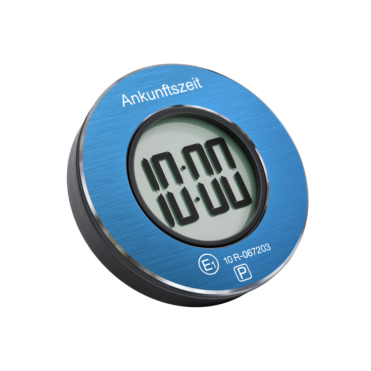 ParkOne elektronische Parkscheibe – automatische Parkscheibe, magnetischer Aluminiumrahmen, offiziell zugelassen in Deutschland