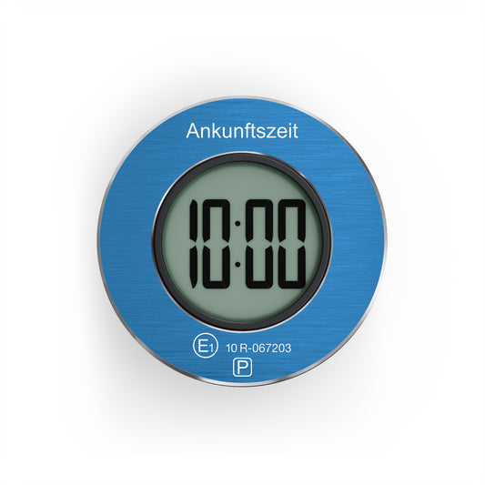 ParkOne elektronische Parkscheibe – automatische Parkscheibe, magnetischer Aluminiumrahmen, offiziell zugelassen in Deutschland