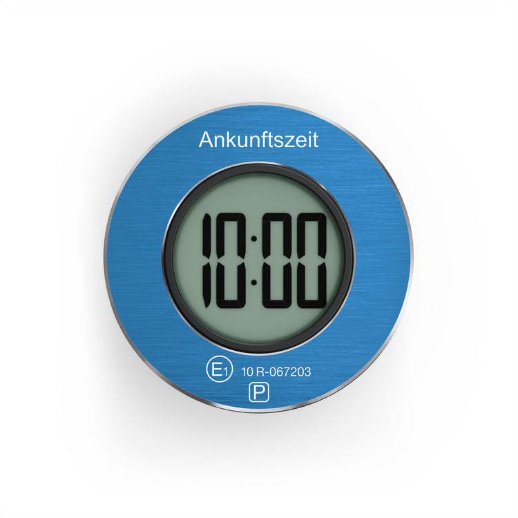 ParkOne elektronische Parkscheibe – automatische Parkscheibe, magnetischer Aluminiumrahmen, offiziell zugelassen in Deutschland