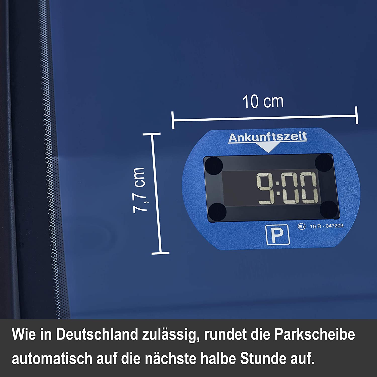 2x automatische Parkscheibe ParkLite elektronisch digital blau  StVO-Zulassung